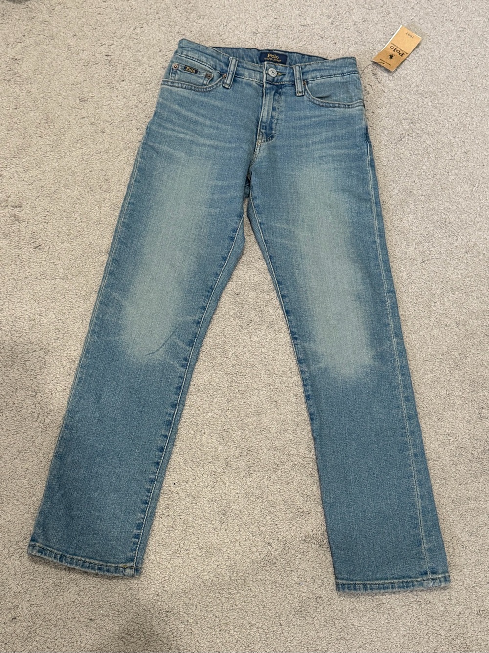 Polo Ralph Lauren Boys Core Replen Blue Jeans Size 10 NWT Straight Leg